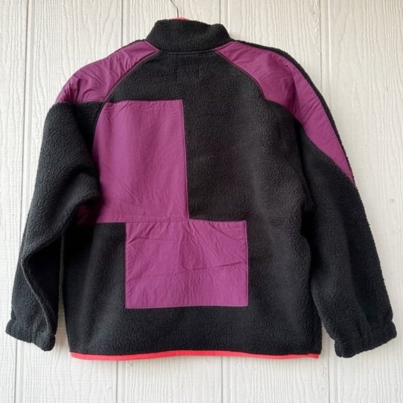 NEW UO Bruce Fleece Spliced Zip Up Jacket - Picture 5 of 8